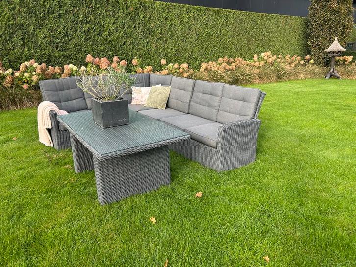 Hartman diningset in zeer goede conditie, Tuin en Terras, Tuinsets en Loungesets, Zo goed als nieuw, Loungeset, Wicker, 8 zitplaatsen