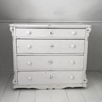antieke witte commode ladenkast eind 19de eeuw, Ophalen, Gebruikt, 100 tot 150 cm, 50 tot 100 cm