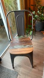 Industriële stoel hout/metaal, Ophalen, Overige kleuren, Zo goed als nieuw, Eén