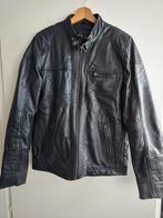 Lederen jas heren donkerblauw, Kleding | Heren, Ophalen, Blauw, Zo goed als nieuw, Saki