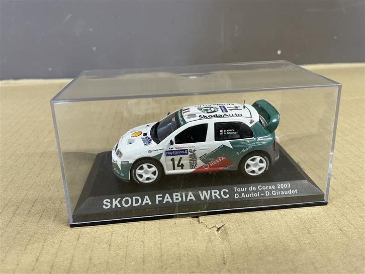 rally auto - Skoda Fabia WRC - Tour de corse 2003 d.Auriol -, Hobby en Vrije tijd, Modelauto's | Overige schalen, Zo goed als nieuw