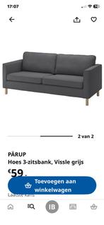 Nieuwe Ikea Parup bankhoezen - 2x 2-zits, 1x 3-zits, 75 tot 100 cm, Ophalen of Verzenden, Rechte bank, Stof