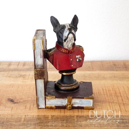 Grappige Boekensteun Van Een Franse Bulldog, Antiek en Kunst, Curiosa en Brocante, Ophalen of Verzenden