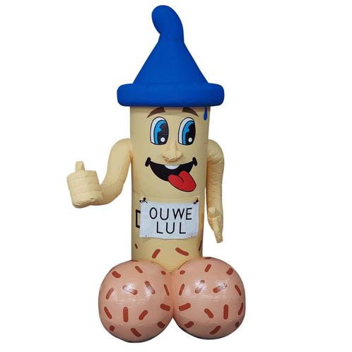 Ouwe Lul Opblaasfiguur te huur, Hobby en Vrije tijd, Feestartikelen | Verhuur, Verjaardag, Ophalen of Verzenden