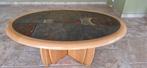 Ovale salontafel met natuurstenen blad, Ophalen, Overige materialen, 100 tot 150 cm, 50 tot 100 cm