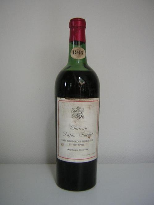 wijn 1945 Chateau Lafon Rochet Saint Estephe 80 Jaar Oud.., Verzamelen, Wijnen, Nieuw, Rode wijn, Frankrijk, Vol, Ophalen of Verzenden