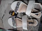 Witte sandalen mt 42 met bling NIEUW + kaartje, Ophalen of Verzenden, Nieuw, Wit, Sandalen of Muiltjes
