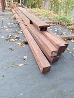 7 stuks Palen Azobé gepunt 5 m" 7x7 cm, Tuin en Terras, Palen, Balken en Planken, Ophalen, Palen, Nieuw, Hardhout