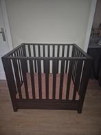 Mooie zwarte box met lade en boxkleed, Kinderen en Baby's, Boxen, Ophalen