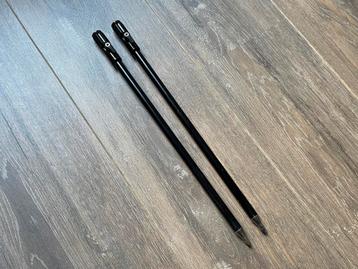 2x JAG Adjustable Banksticks Prolite black 15 inch - 38 cm