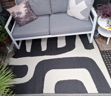 buitenkleed zwart wit tweezijdig 125x180cm beschikbaar voor biedingen