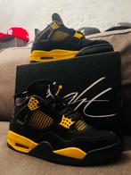 AIR JORDAN 4 RETRO yellow thunder- 42,5, Kleding | Heren, Schoenen, Ophalen of Verzenden, Zo goed als nieuw, Zwart, Sneakers of Gympen