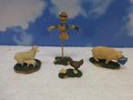 luville scarecrow, sheep, pig & chicken kerstdorp figurines, Ophalen of Verzenden, Zo goed als nieuw