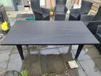 Tuinstel antraciet tafel en 6 stoelen, Gebruikt, Stoel, Ophalen