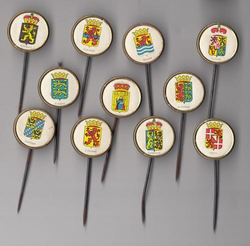 Verzameling Provincie Wapen speldjes, Verzamelen, Speldjes, Pins en Buttons, Gebruikt, Speldje of Pin, Overige onderwerpen, Ophalen of Verzenden