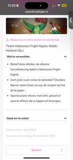 Twee kaarten voor walibi fright nights, Tickets en Kaartjes, Evenementen en Festivals, Twee personen