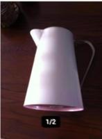 Design sierkan metaal oud roze H 26 c Br 18 cm, Overige materialen, Overige kleuren, Ophalen of Verzenden, Zo goed als nieuw