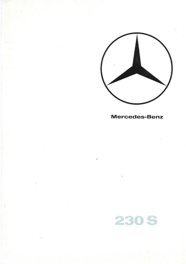 Mercedes Benz 230 S auto folder 1965, Boeken, Auto's | Folders en Tijdschriften, Zo goed als nieuw, Mercedes, Verzenden