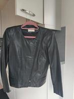 Sandro leren jas maat 2 3638  € 419, Kleding | Dames, Jassen | Zomer, Ophalen of Verzenden, Zo goed als nieuw, Maat 36 (S), Zwart