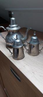 Koffie/ thee set met  melk en suikerkan, Antiek en Kunst, Antiek | Tin, Ophalen of Verzenden