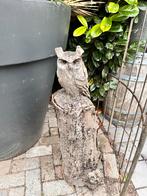 Houten Uil - Boomstam Houtsnijwerk, Ophalen of Verzenden, Gebruikt, Hout, Dierenbeeld