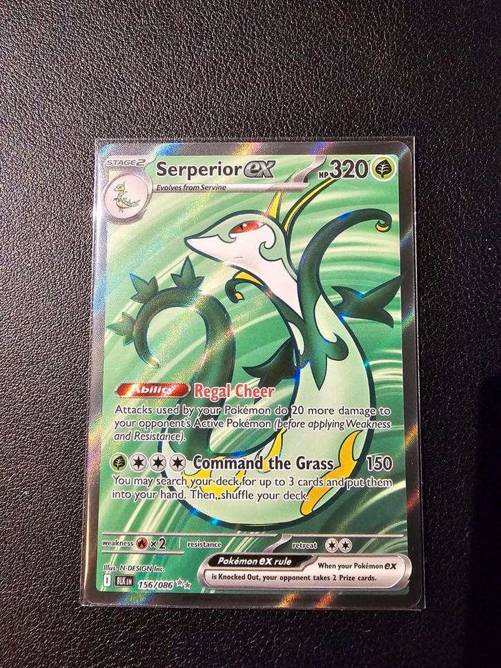Serperior EX BLK 156/086 (Black Bolt, Pokemon TCG), Hobby en Vrije tijd, Verzamelkaartspellen | Pokémon, Nieuw, Losse kaart, Foil