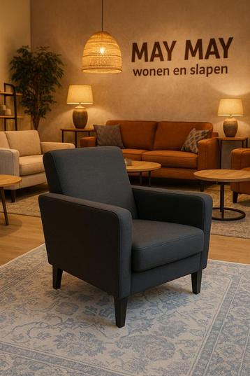 2x Fauteuil zwart stof p.st €99,- Direct/Leverbaar/Enschede  beschikbaar voor biedingen