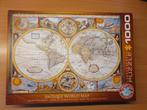 Eurographic Puzzel: Antique World Map, Hobby en Vrije tijd, Denksport en Puzzels, Ophalen of Verzenden, 500 t/m 1500 stukjes, Zo goed als nieuw