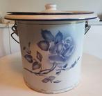 Emaille Antieke Aardappel-Emmer en deksel! Franse Brocante!, Ophalen of Verzenden, Zo goed als nieuw