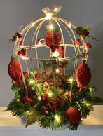 Prachtige kerststuk, kerst koi met vogelhuisje & verlivhting, Ophalen of Verzenden, Nieuw