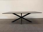 Rechthoekige eettafel HPL grijs steen 200x100, 100 tot 150 cm, 200 cm of meer, Ophalen of Verzenden, Zo goed als nieuw