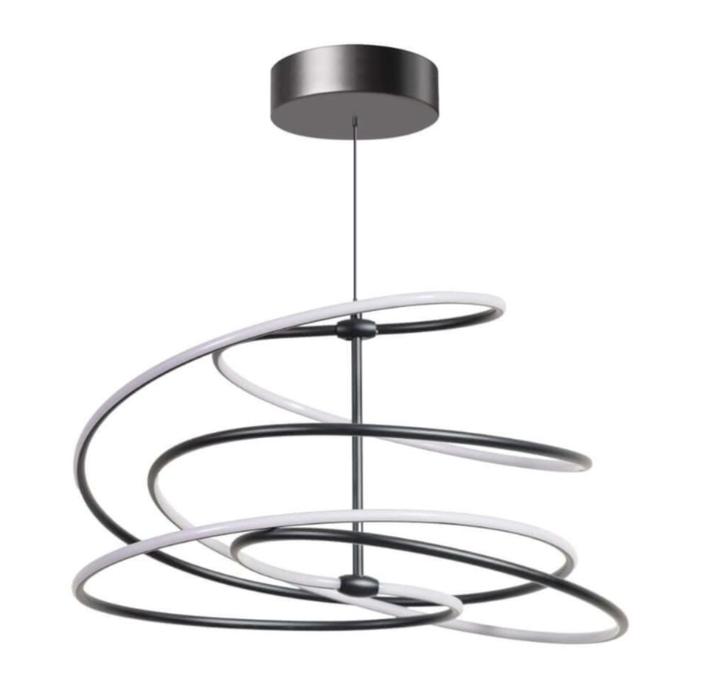 ETH - Design hanglamp Slinger zwart, Huis en Inrichting, Lampen | Hanglampen, Nieuw, Minder dan 50 cm, Metaal, Ophalen of Verzenden