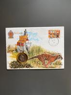 FDC Sri Lanka met Munt en postzegel 1991 VN, Ophalen of Verzenden, Onbeschreven, Rest van de wereld