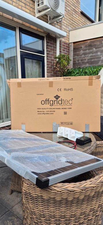 Offgridtec Zonnepaneel 130W Compleet Nieuw in Doos beschikbaar voor biedingen