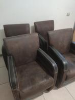 4 stoelen op wielen, Huis en Inrichting, Fauteuils, Gebruikt, Minder dan 75 cm, 50 tot 75 cm, Ophalen