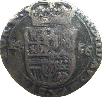 Nederland - Brabant liard 1656 (curieus exemplaar met 16656) beschikbaar voor biedingen