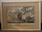 Oude Prent: Hollandse Schepen, Antiek en Kunst, Kunst | Etsen en Gravures, Ophalen