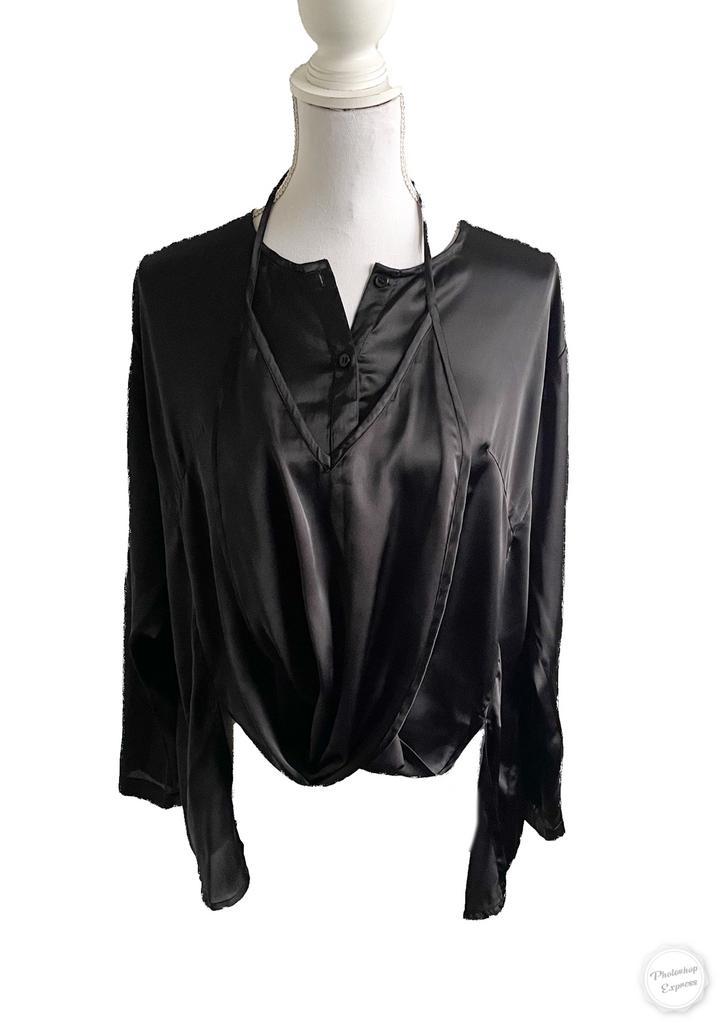 Mooie top van Cora Kemperman S, Kleding | Dames, Tops, Zo goed als nieuw, Maat 36 (S), Zwart, Lange mouw, Ophalen of Verzenden