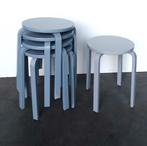 1, 2, 3, 4 of 5x IKEA Frosta kruk.  blauw/grijs gelakt., Huis en Inrichting, Ophalen of Verzenden, Gebruikt, Hout