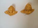 Twee Gouden Engeltjes Wanddecoratie, Ophalen, Gebruikt
