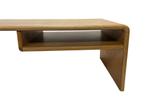 Vintage minimalistische eikenhouten salontafel 80's design, Ophalen, Gebruikt, 100 tot 150 cm, Eikenhout