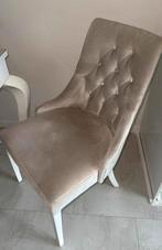 Velvet beige stoelen 6x, Huis en Inrichting, Stoelen, Ophalen, Overige kleuren, Vijf, Zes of meer stoelen