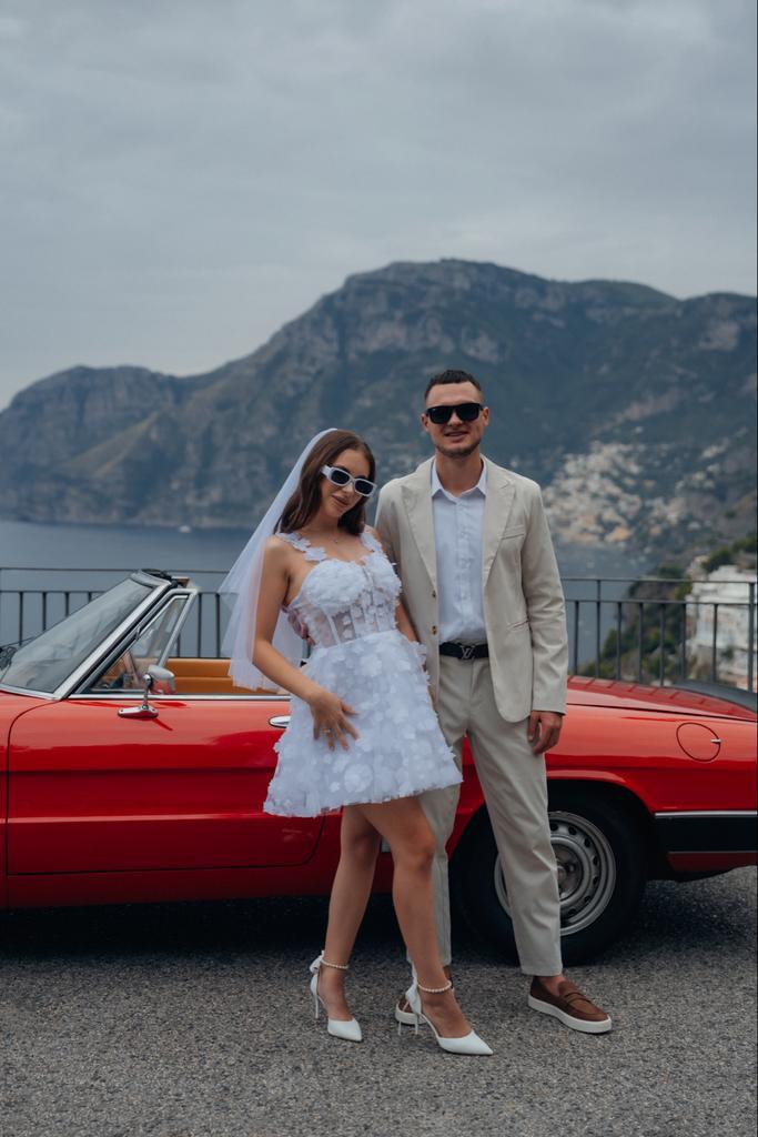 korte trouwjurk, maat S-M, Kleding | Dames, Trouwkleding en Trouwaccessoires, Zo goed als nieuw, Trouwjurk, Wit, Ophalen of Verzenden