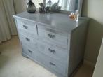 brocante ladekast,commode  106 x 52 cm grijs, Huis en Inrichting, Kasten | Ladekasten, Ophalen, Gebruikt, Eikenhout, 50 tot 100 cm