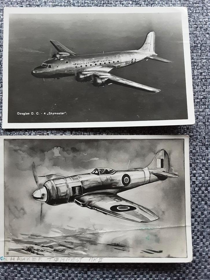 2 vintage vliegtuig ansichtkaarten €2 pst, Verzamelen, Ansichtkaarten | Nederland, Ophalen of Verzenden