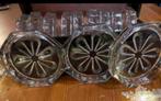 Leerdam, Onderzetters, 1938 , kristallen Bloemvorm, Perfect, Antiek en Kunst, Antiek | Glas en Kristal, Ophalen of Verzenden