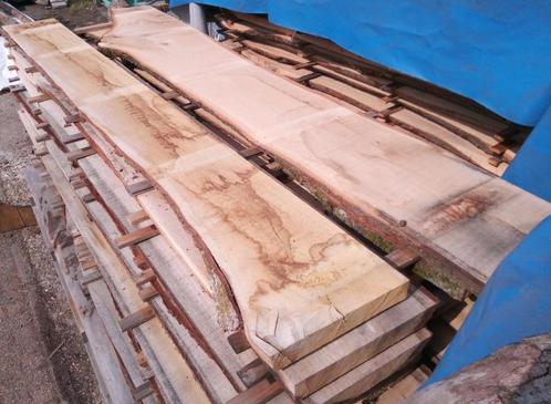 Boomstamplanken eikenhout (partijverkoop), Tuin en Terras, Palen, Balken en Planken, Nieuw, Planken, 250 cm of meer, Ophalen