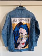 Pop art spijkerjasje maat S, Ophalen of Verzenden, Zo goed als nieuw, Maat 36 (S), Blauw
