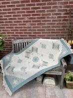 Vintage kelim blauw wol vloerkleed, Blauw, 200 cm of meer, Ophalen of Verzenden, Zo goed als nieuw