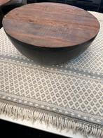 Salontafel rond mangohout bruin 90cm, Rond, Zo goed als nieuw, Minder dan 50 cm, 50 tot 100 cm
